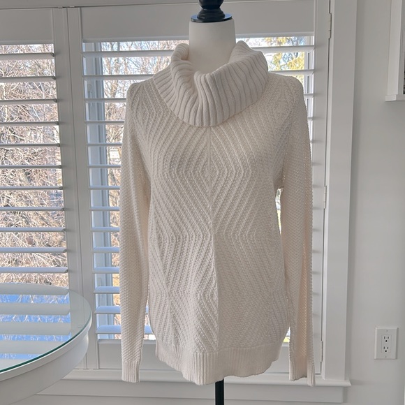 Reitmans Sweaters - REITMANS Women’s Beige Cream Pullover Cowl Neck Turtleneck Sweater, Pullover